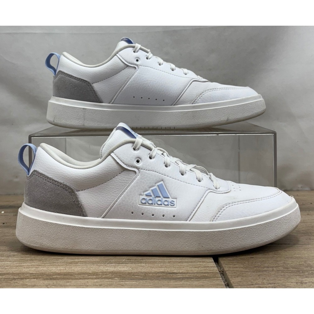 Adidas Court Platform Tennis Shoes Sneakers White/Blue Accents Women's Size 9.5
